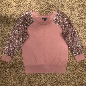 American Eagle sequin sleeve sweater